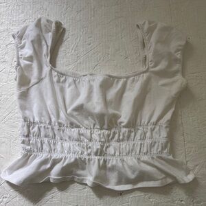 Pacsun cropped White Ruffled Women's Top